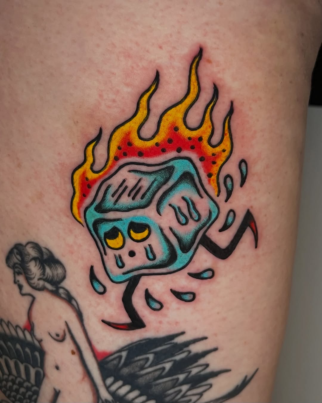 Tattoo by @sly.tri — american_traditional, illustrative