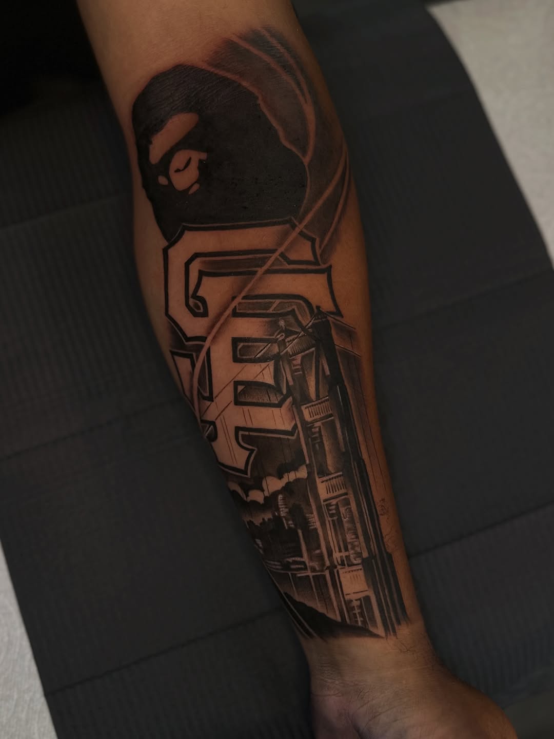 Tattoo by @inkmando — black_and_grey
