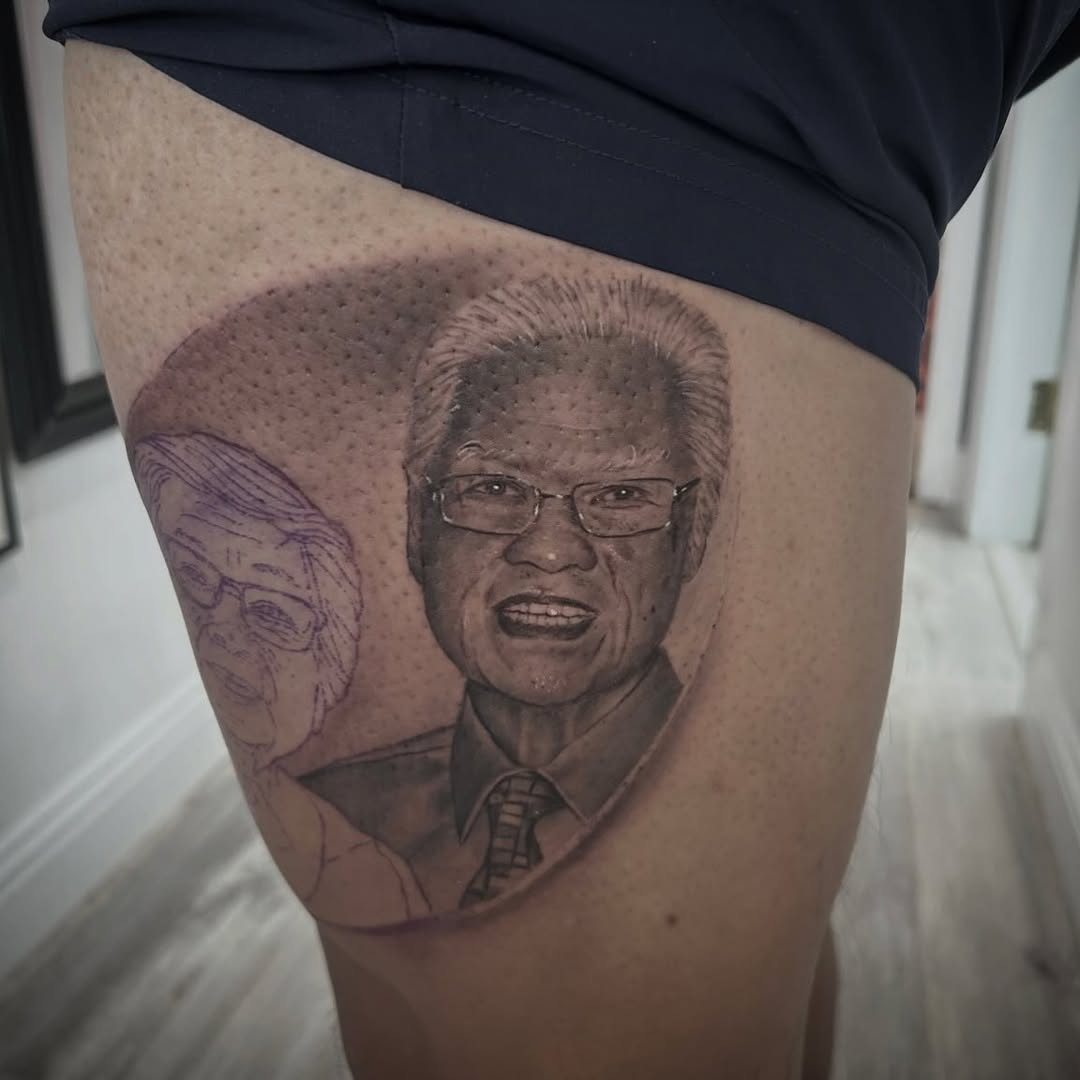 Tattoo by @russellb_tattoos — realism, black_and_grey