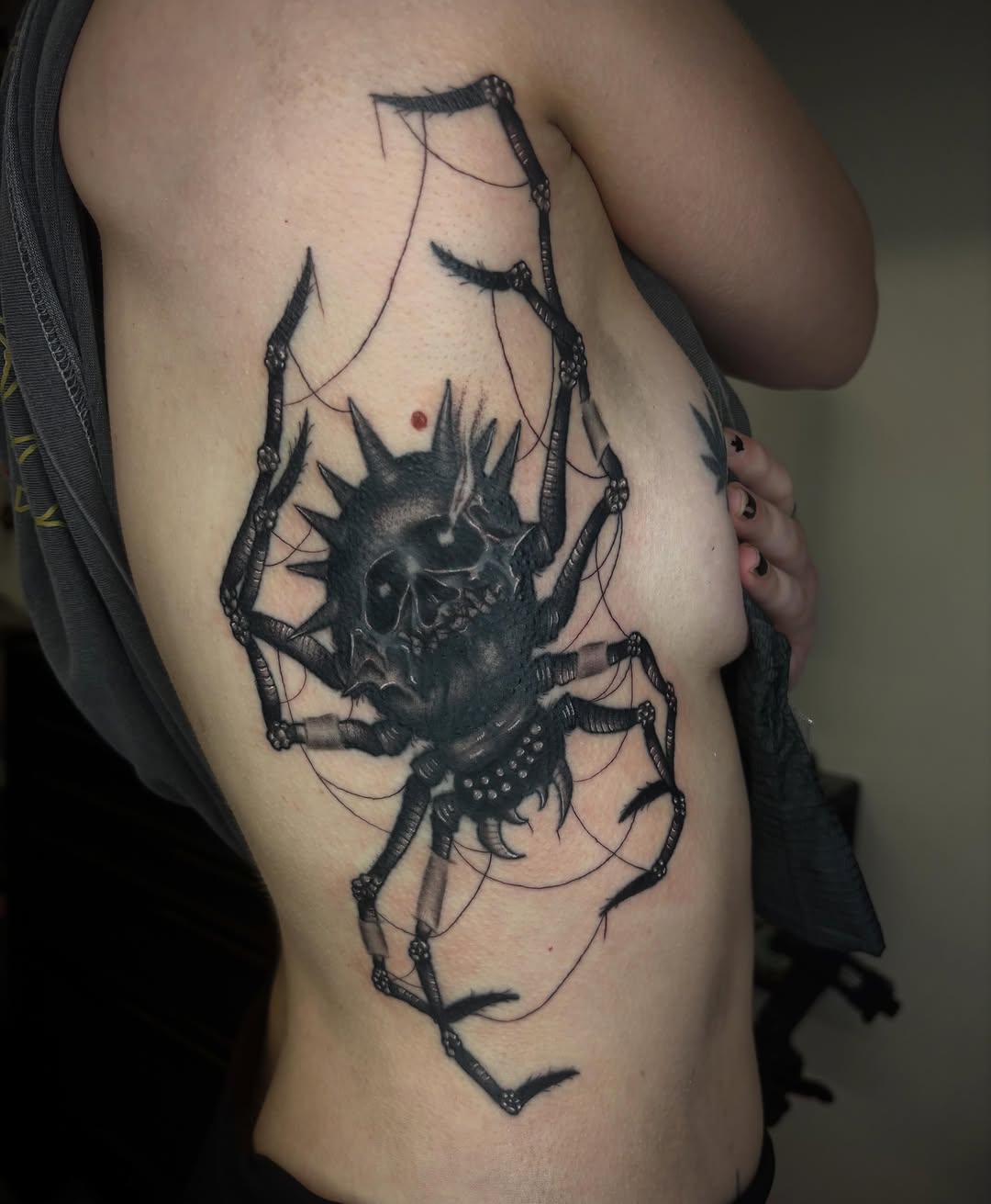 Tattoo by @venuss.inks — black_and_grey, dark_realism