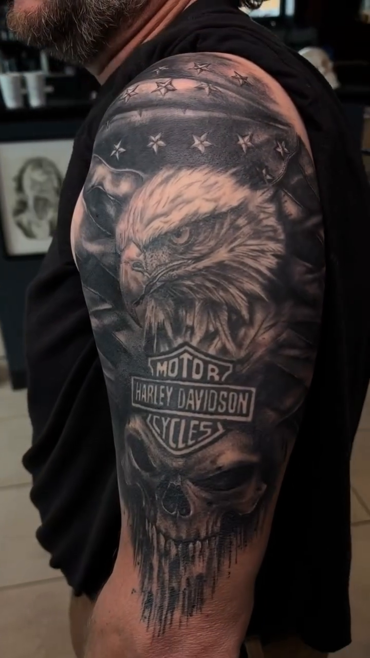 Tattoo by @tatu.habibi โ realism, black_and_grey