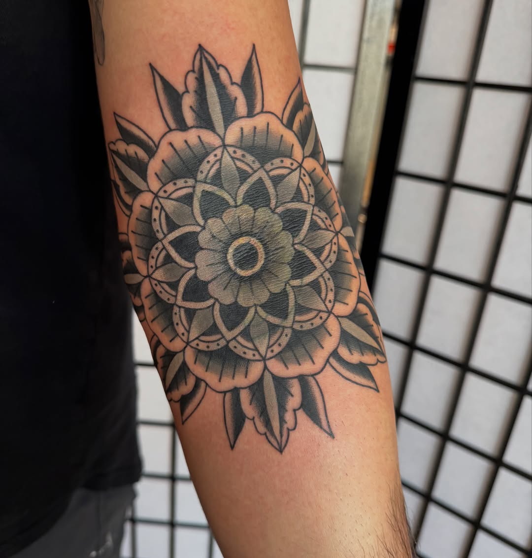 Tattoo by @scaley_j — illustrative, black_and_grey