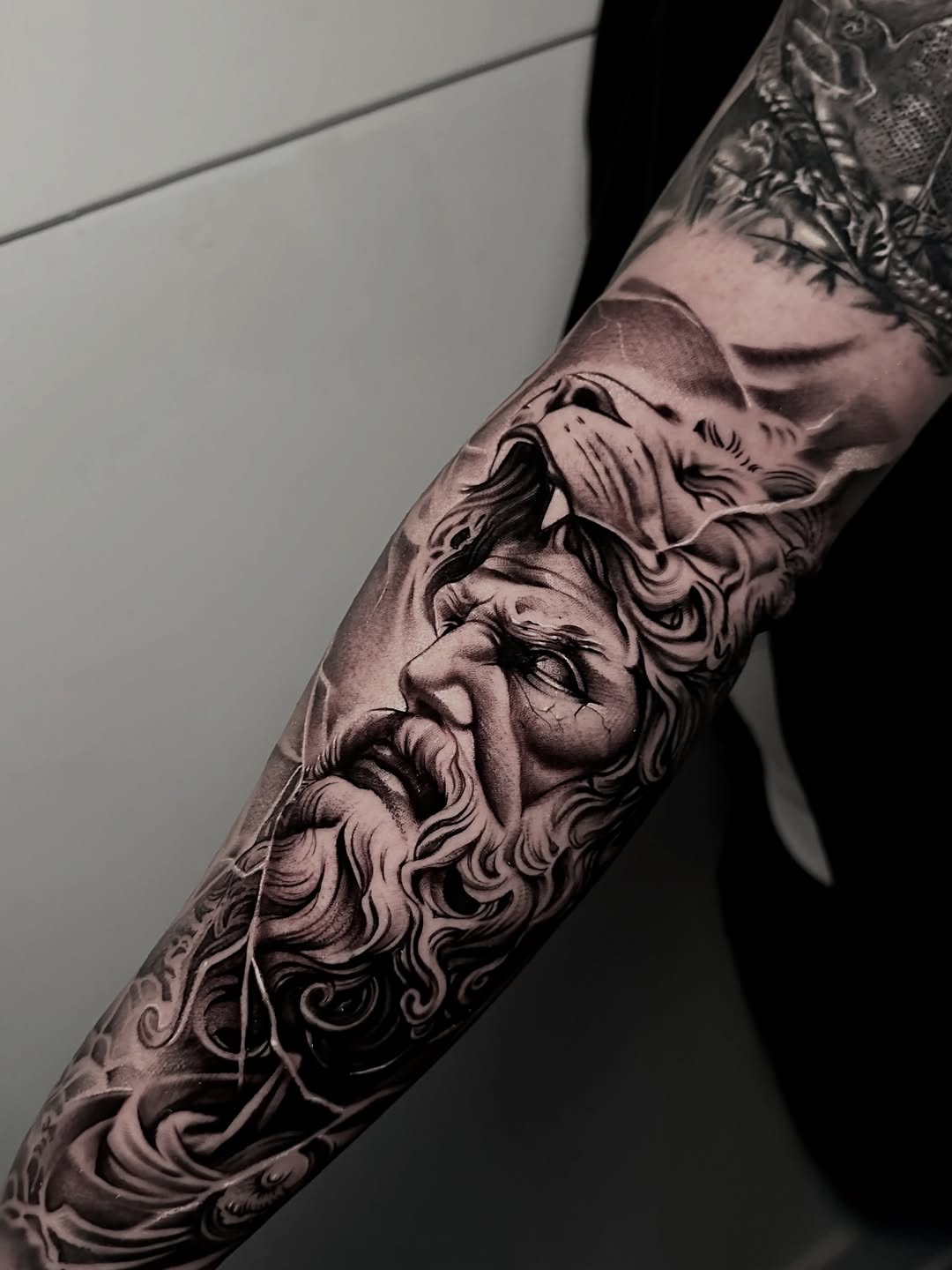 Tattoo by @rawb_tattoos β realism, black_and_grey