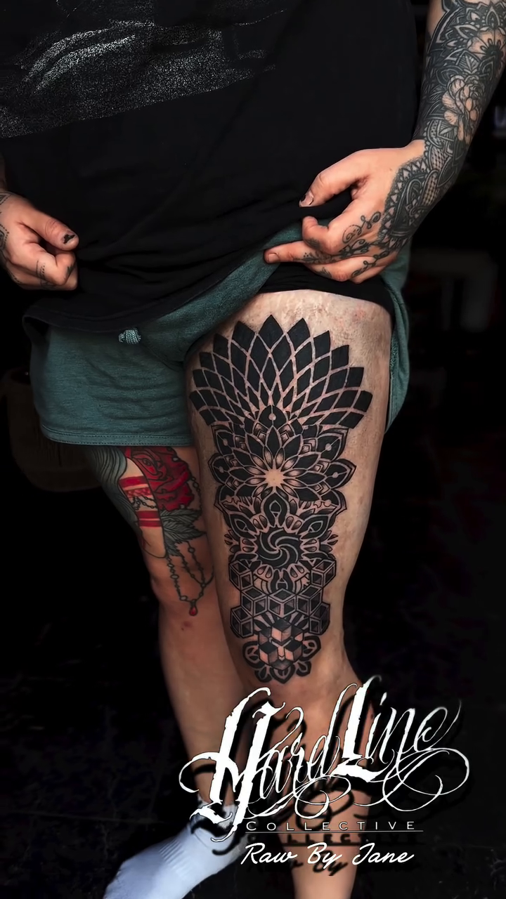 Tattoo by @rawbyjane — blackwork, ornamental