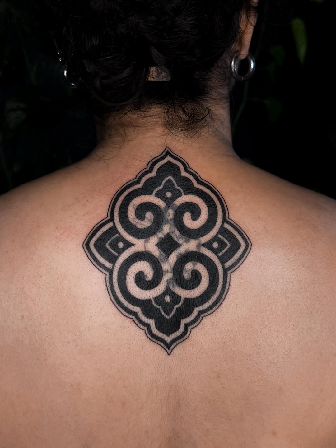 Tattoo by @calathea.ttt — blackwork, ornamental