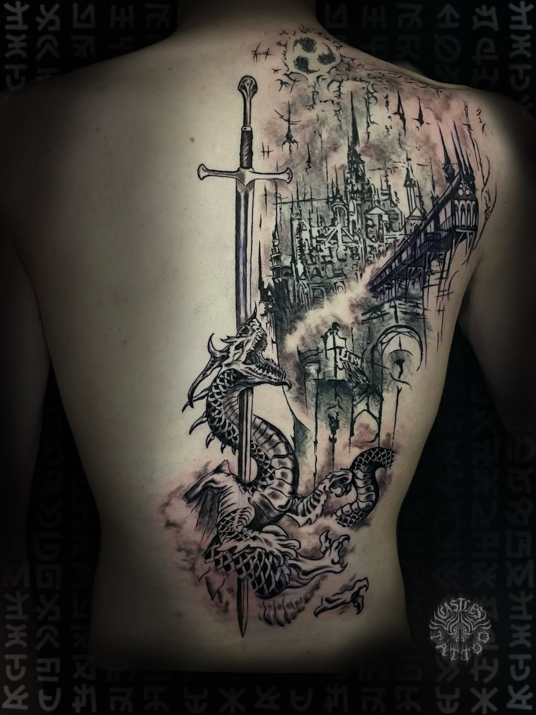 Tattoo by @castles_tattoo — blackwork