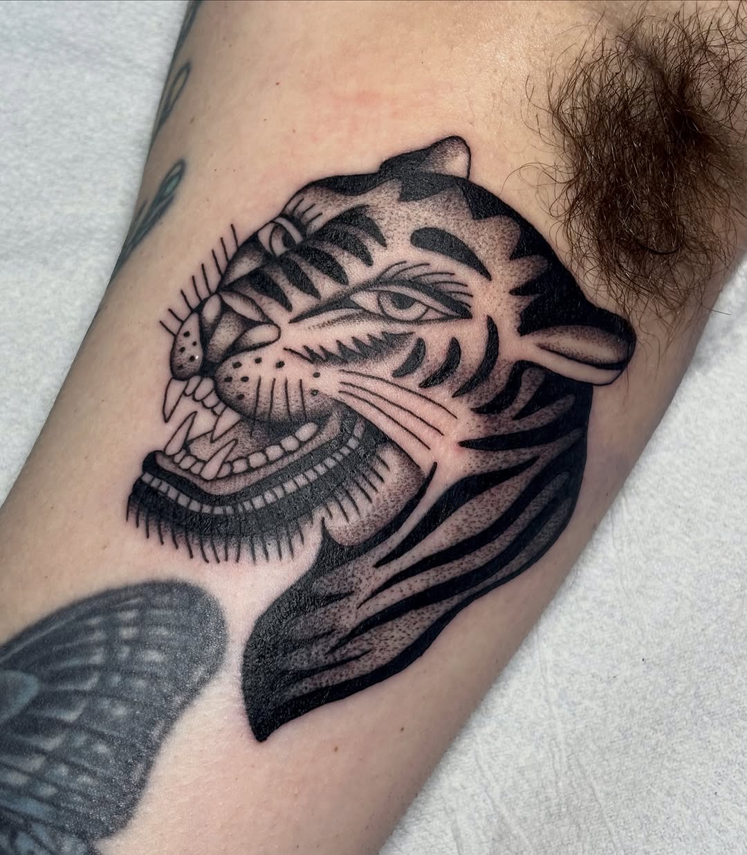 Tattoo by @madisonmakestattoos — american_traditional, black_and_grey