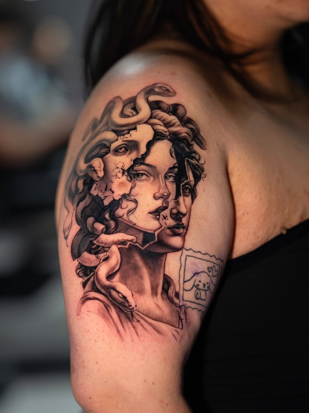 Tattoo by @joey_hella — realism, black_and_grey