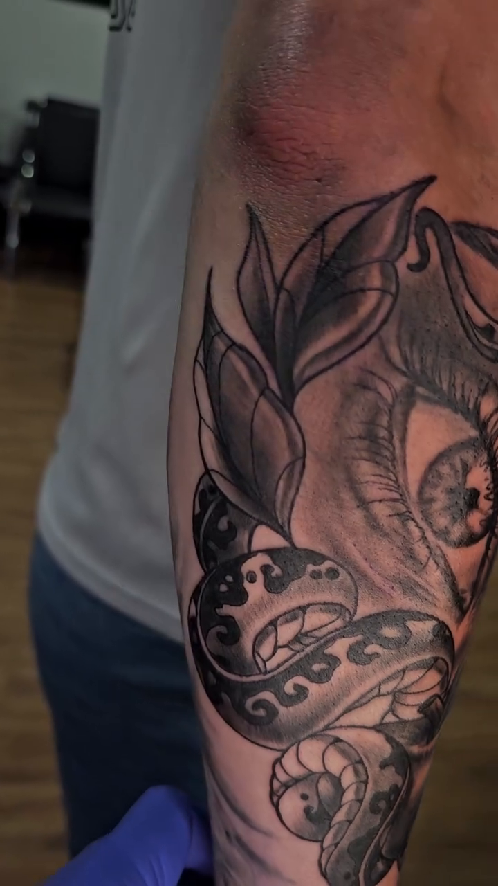 Tattoo by @billwhitejrtattoos — black_and_grey, realism