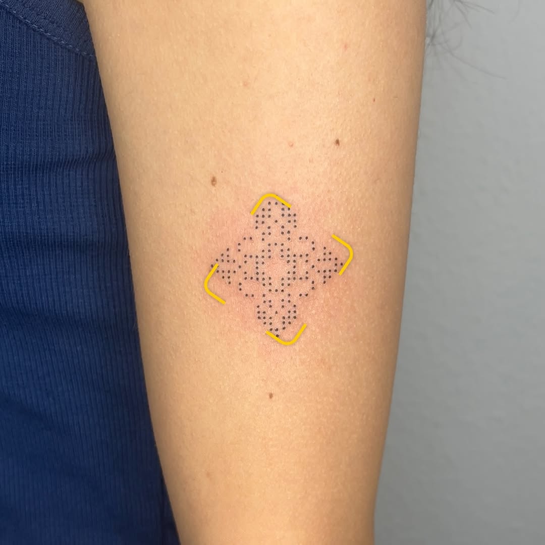 Tattoo by @toughbutton.tats — dotwork, minimalist