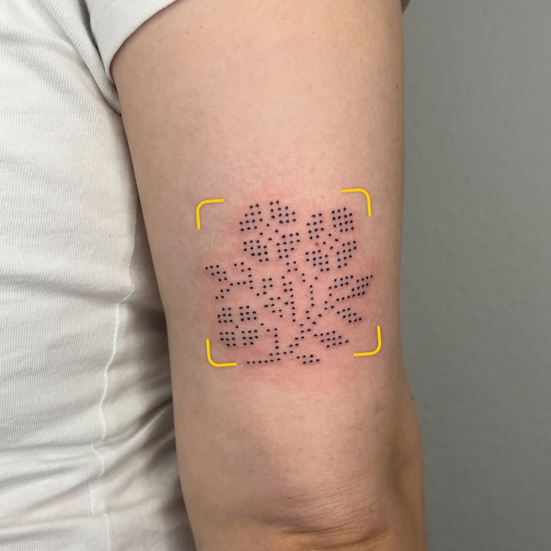 Tattoo by @toughbutton.tats — dotwork, geometric