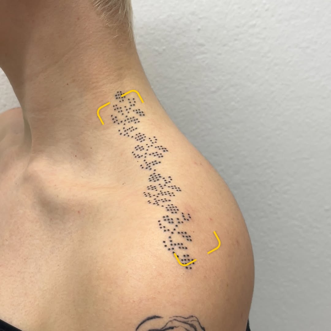 Tattoo by @toughbutton.tats — dotwork, minimalist
