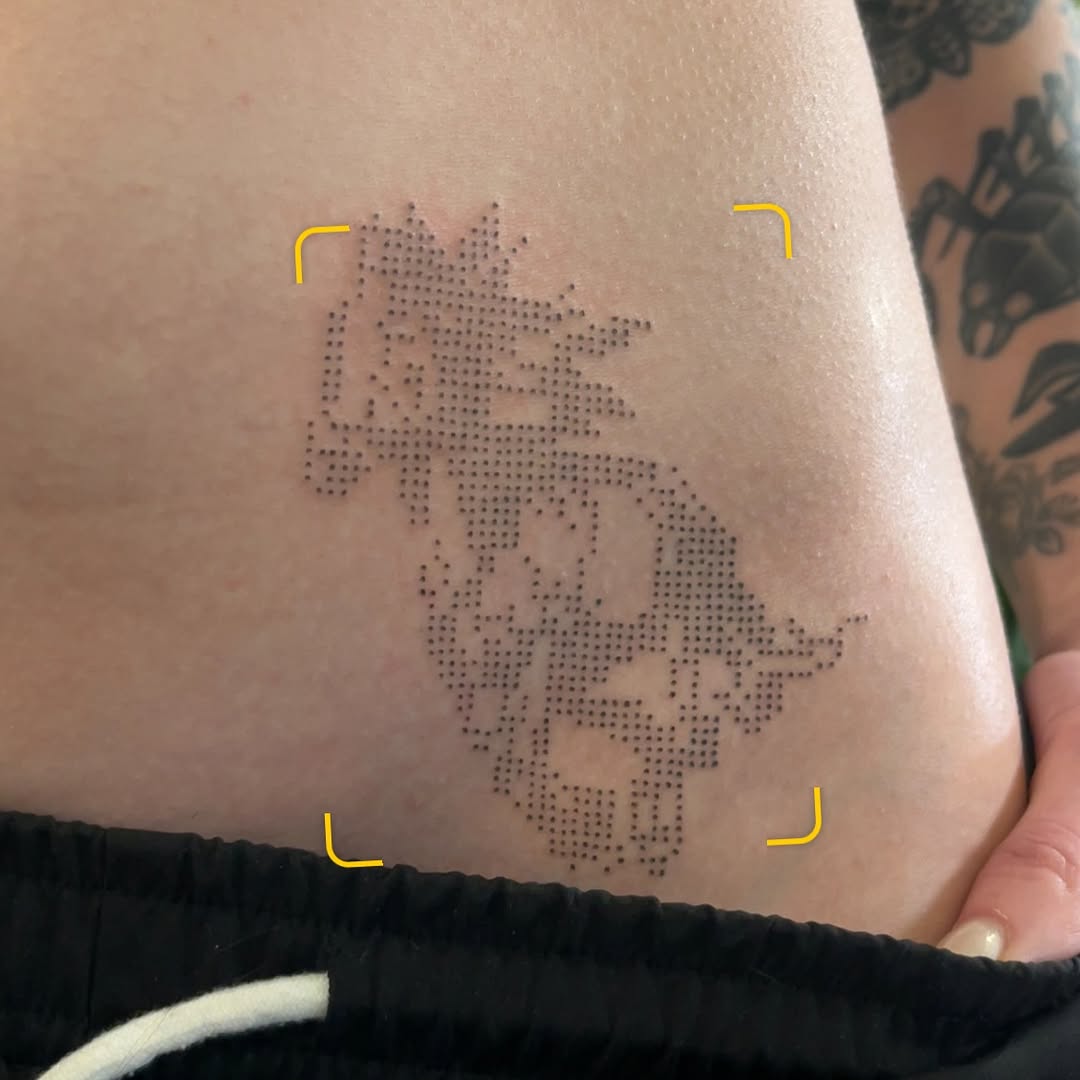 Tattoo by @toughbutton.tats — dotwork, illustrative