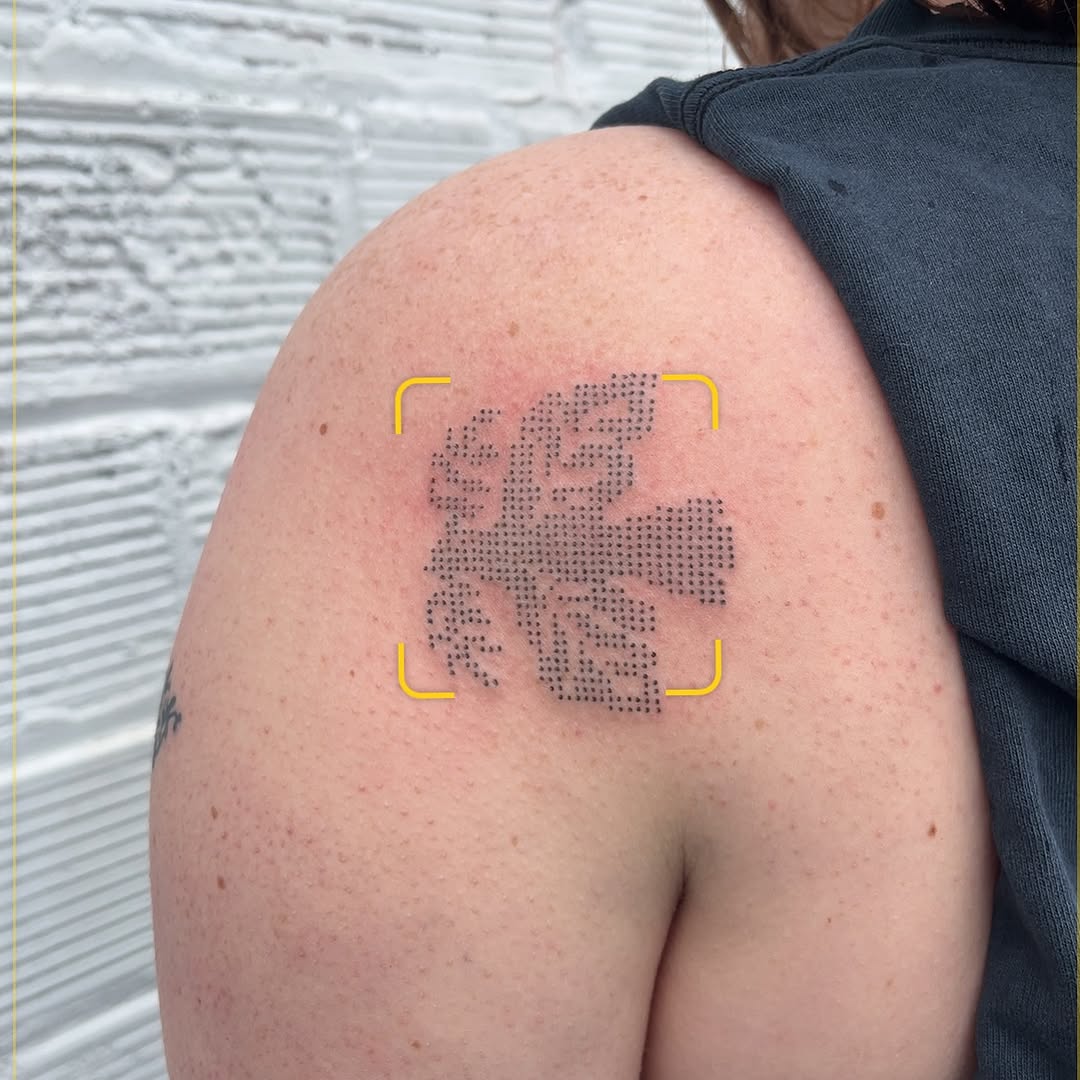 Tattoo by @toughbutton.tats — dotwork, geometric