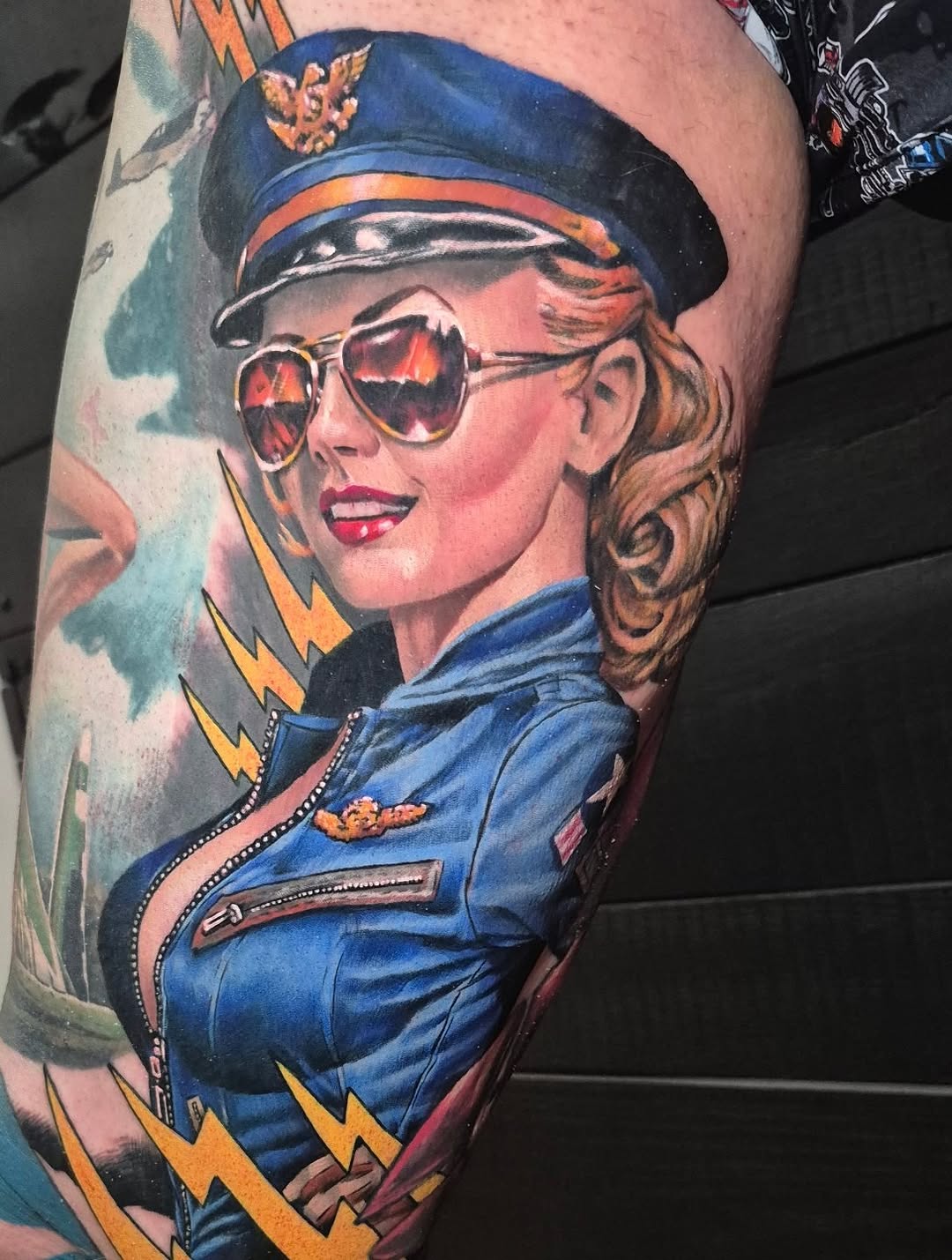 Tattoo by @huckleberrytattoos — realism, new_school
