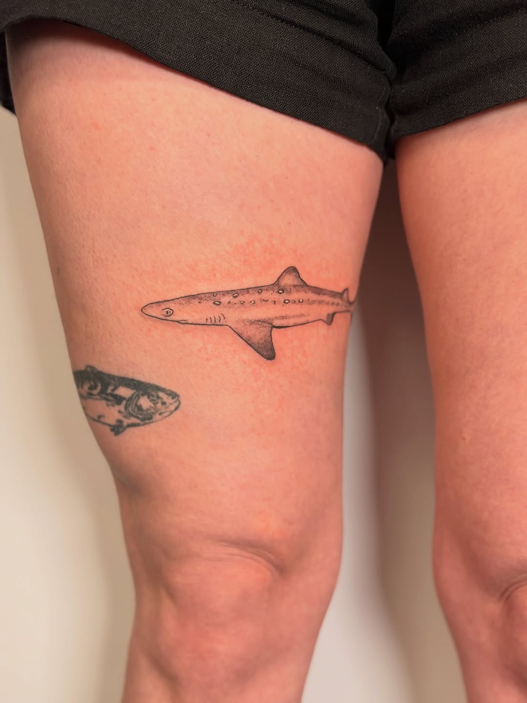 Tattoo by @pokedbylaskie — black_and_grey