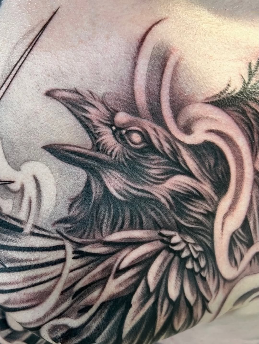 Tattoo by @emlectric_ — realism, black_and_grey
