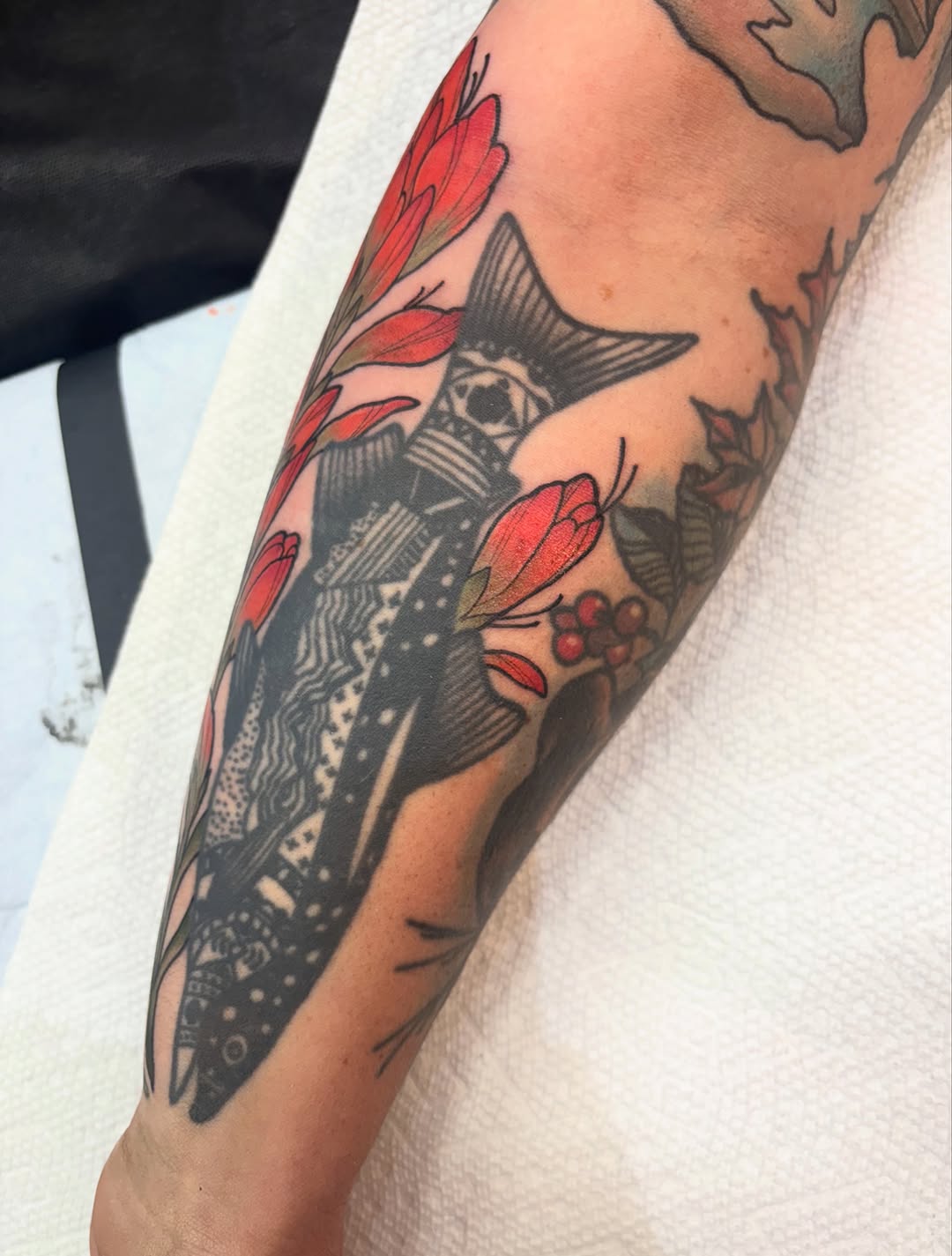 Tattoo by @chalmskinart — black_and_grey, illustrative