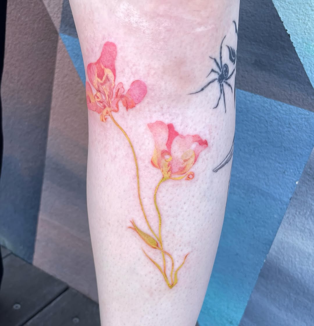 Tattoo by @iris.tats — illustrative, realism