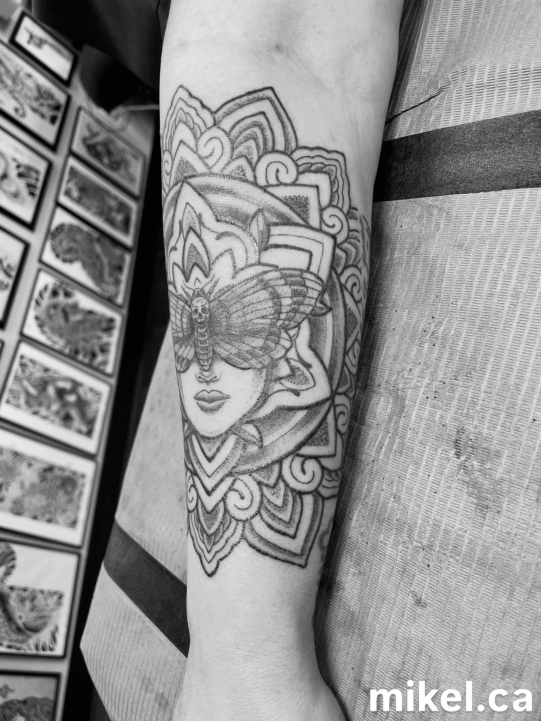 Tattoo by @mikel_tattoosangha — black_and_grey, illustrative