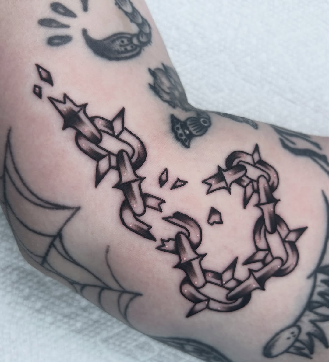 Tattoo by @dylanjamestattooer — illustrative, black_and_grey