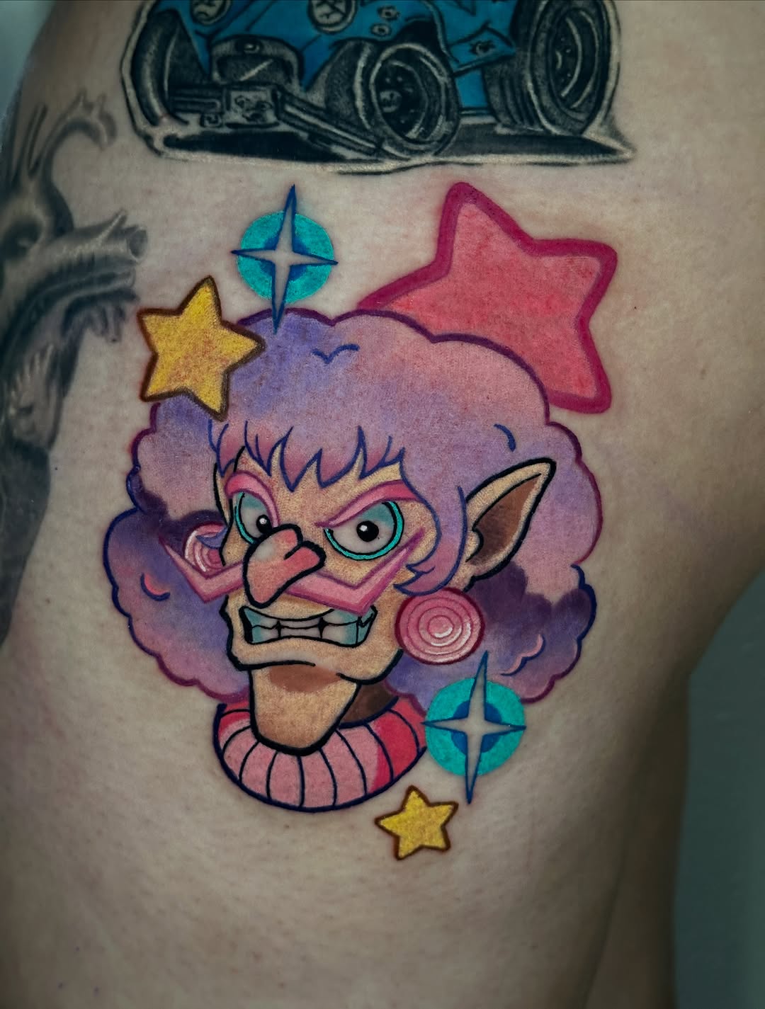 Tattoo by @dhughestattoos — new_school, illustrative