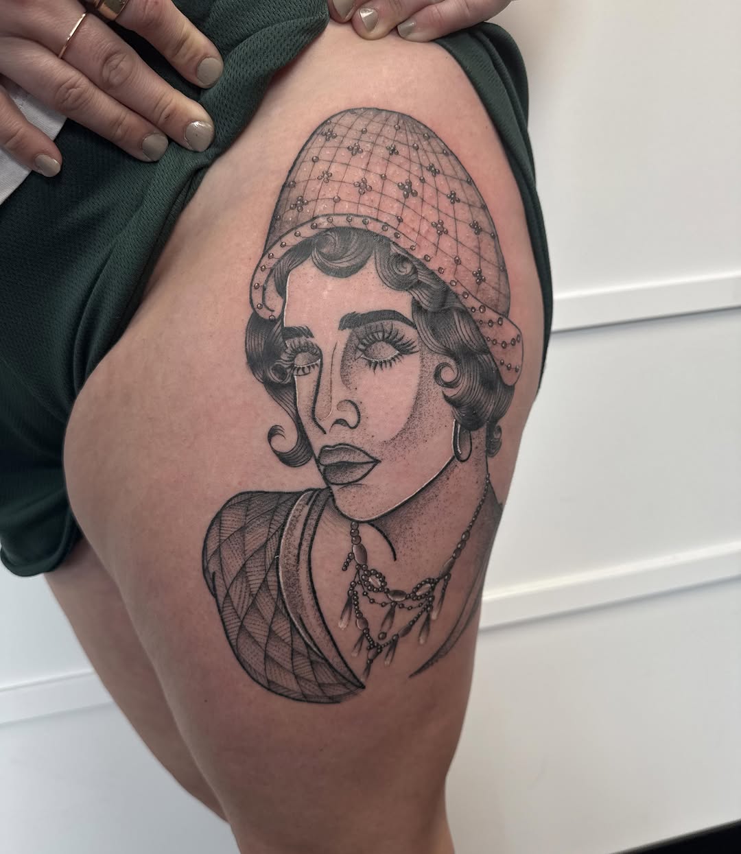 Tattoo by @inkedbydelaney — black_and_grey, realism