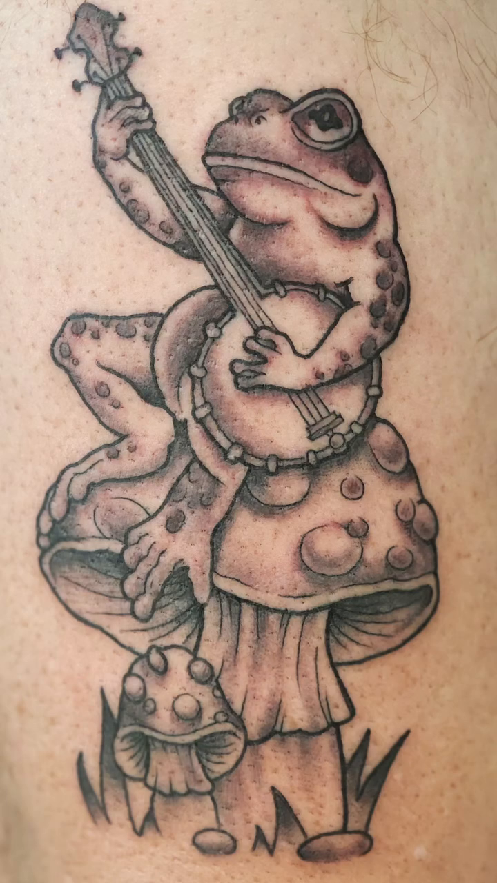 Tattoo by @germ.tattoo — illustrative, black_and_grey