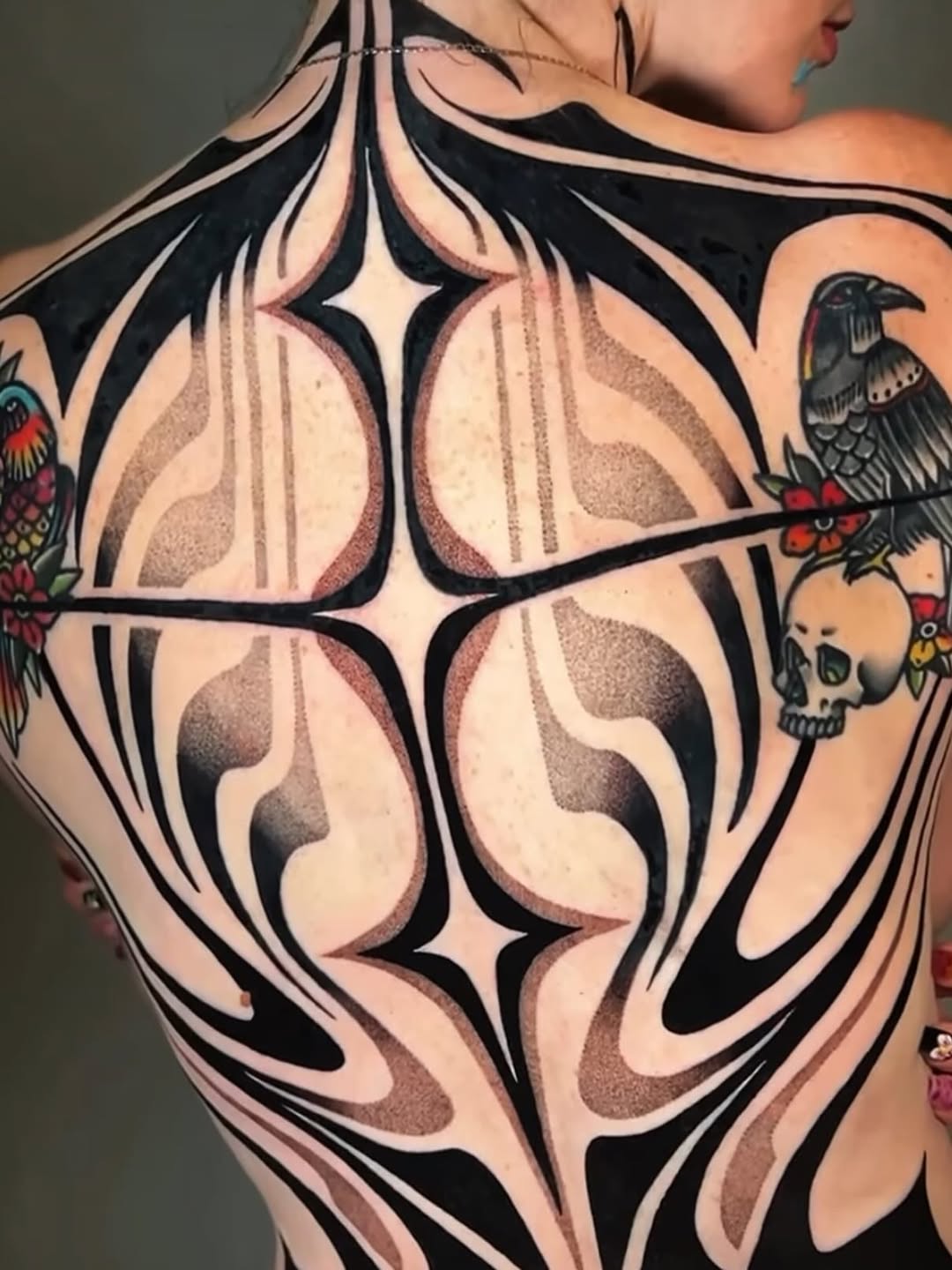 Tattoo by @katnoirink โ blackwork, dotwork