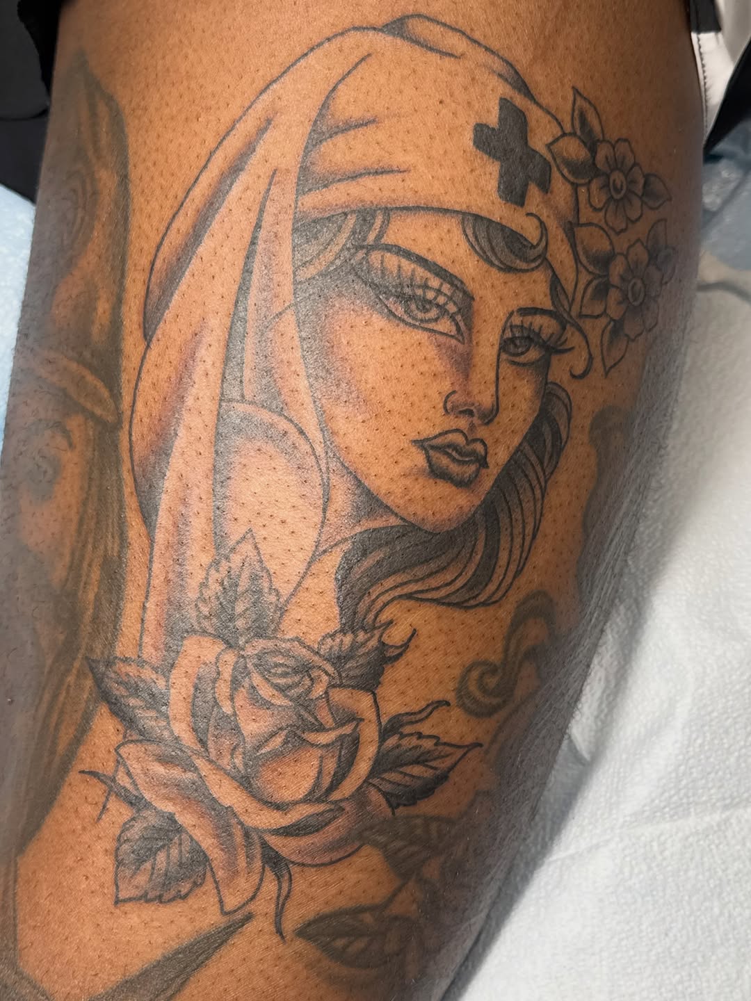 Tattoo by @devin_and_helltattoos — american_traditional, black_and_grey