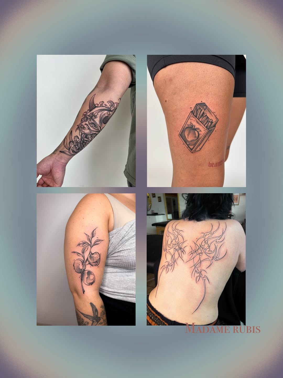 Tattoo by @madamerubis — japanese_irezumi, black_and_grey