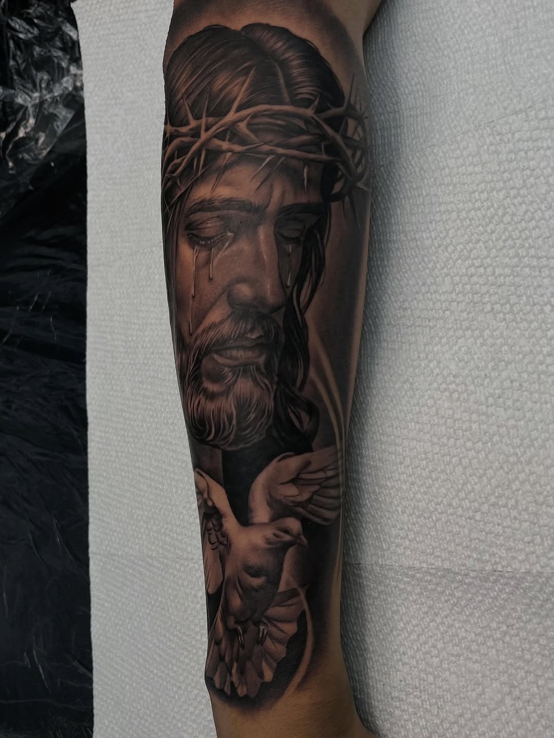 Tattoo by @_pinaink — realism, black_and_grey