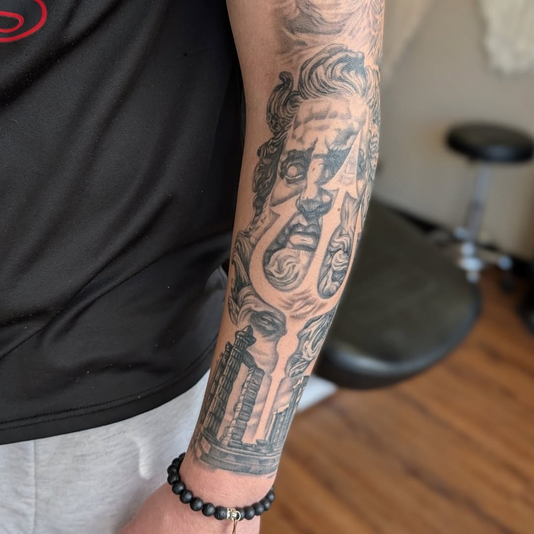 Tattoo by @tattoosbyvicca — black_and_grey, realism