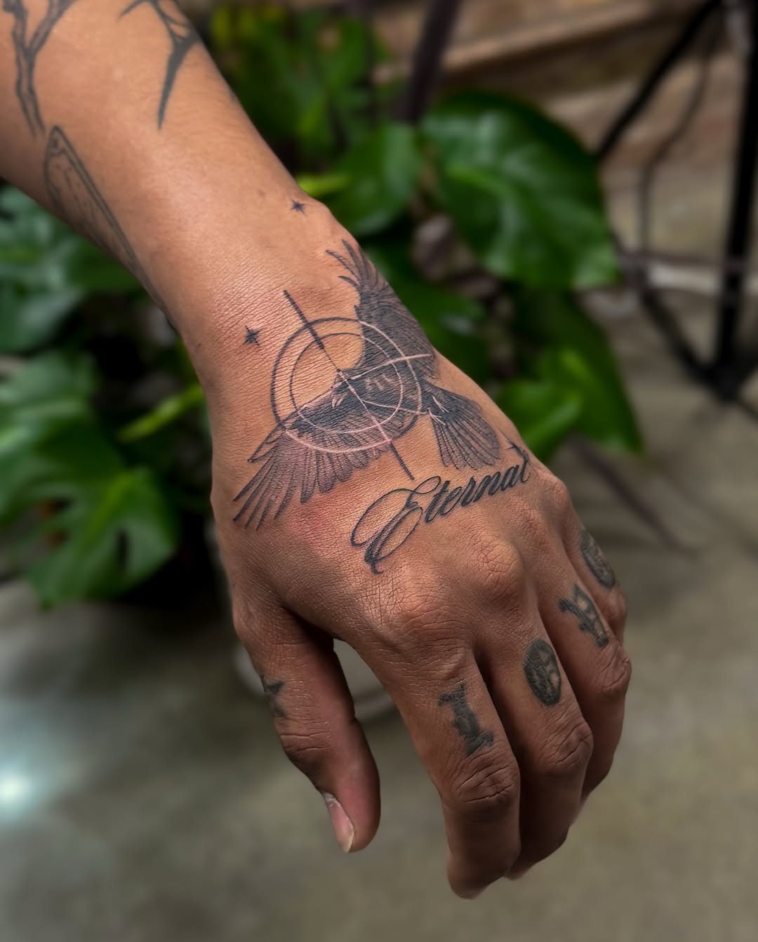 Tattoo by @eblu.ink — black_and_grey, lettering_script