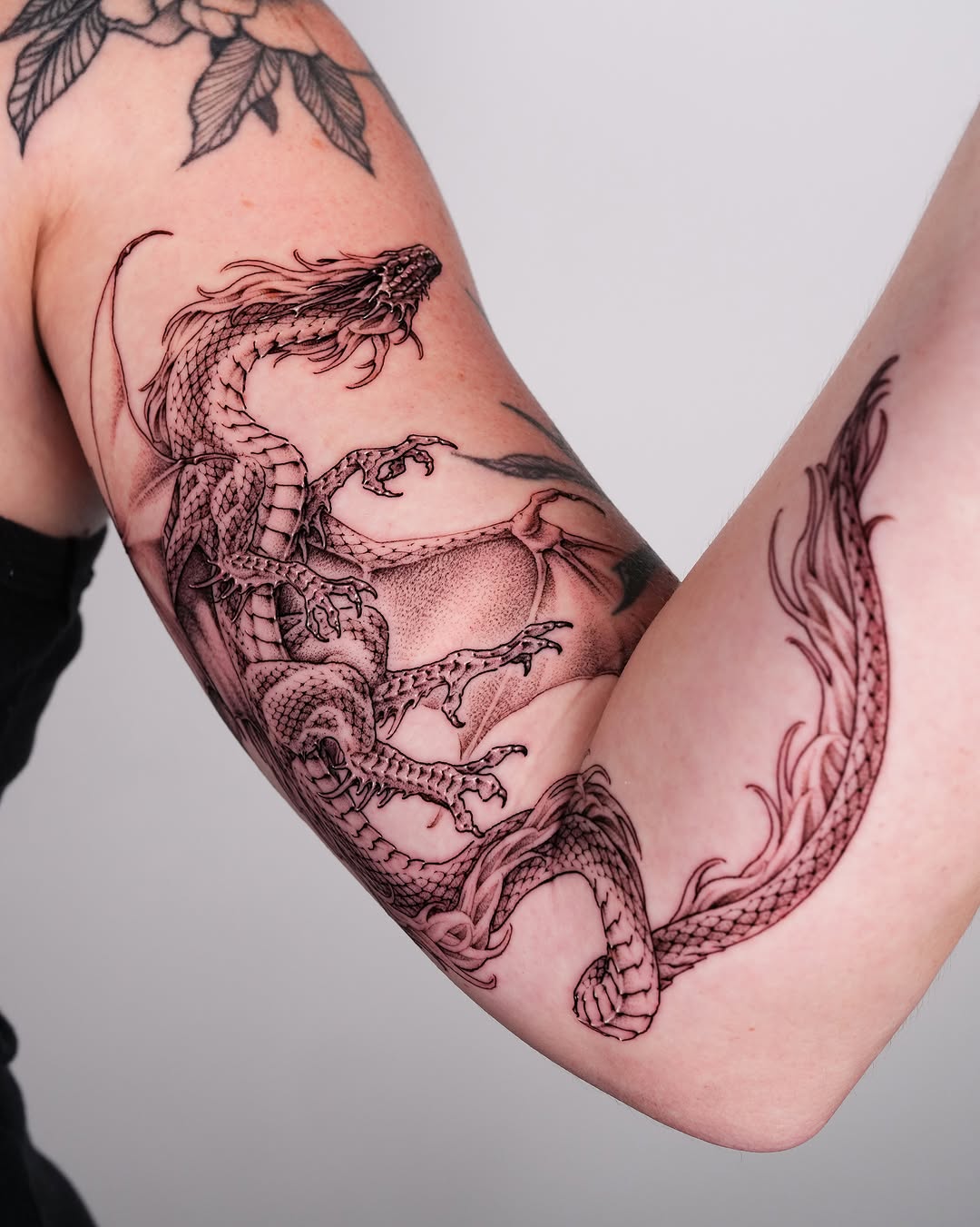 Tattoo by @tattooer_intat — black_and_grey