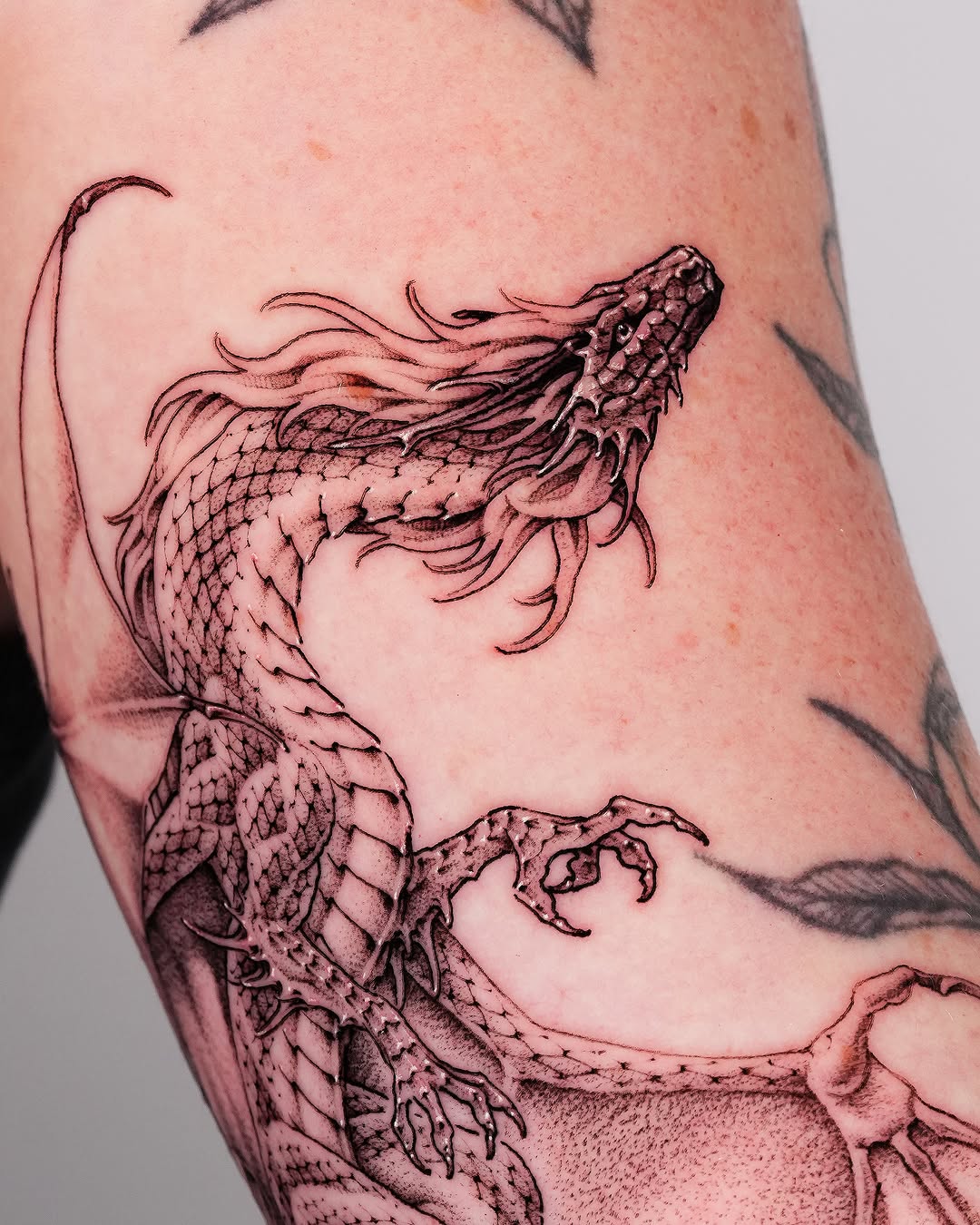 Tattoo by @tattooer_intat — black_and_grey
