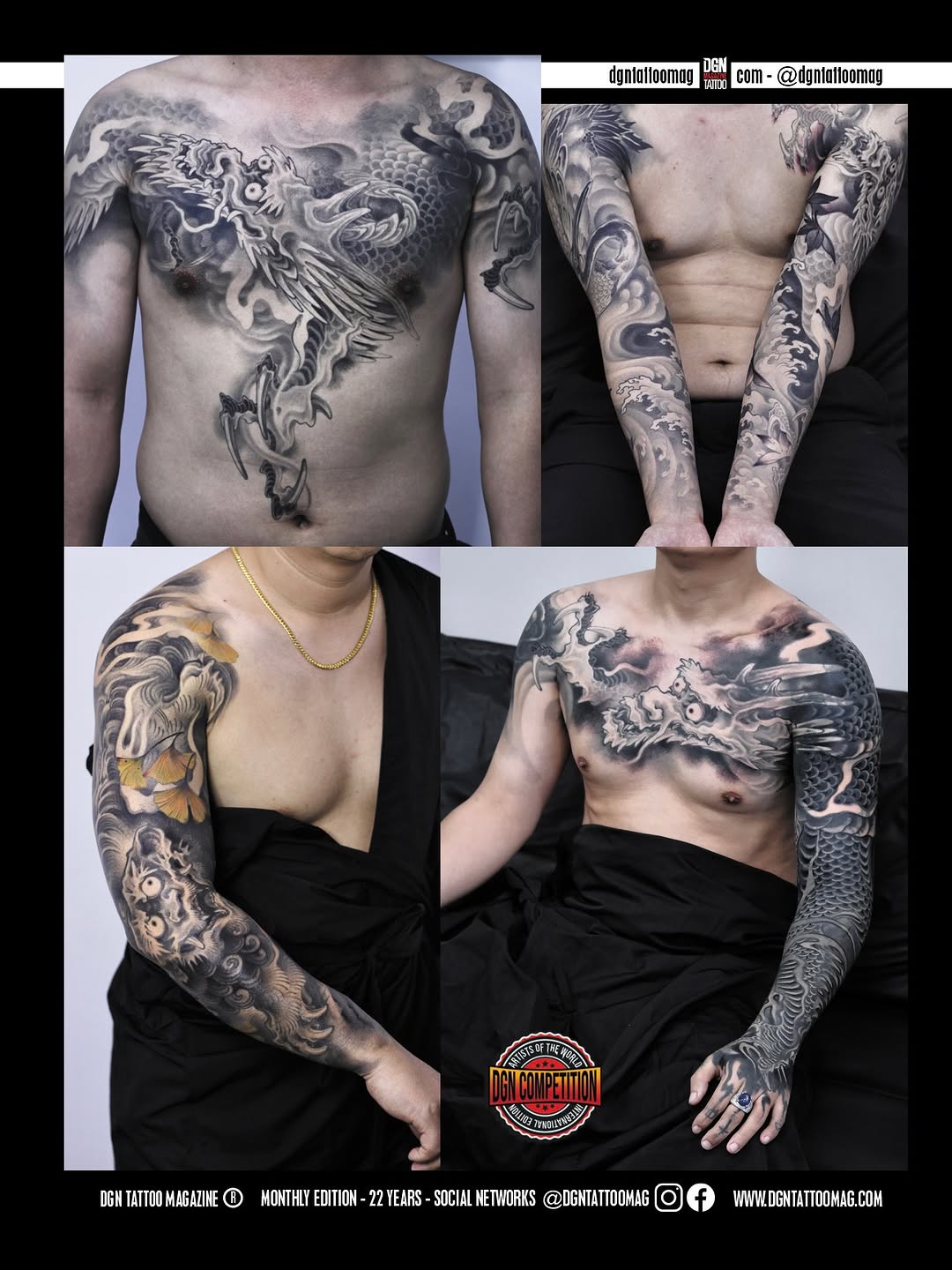 Tattoo by @xuruitattoo — japanese_irezumi, black_and_grey