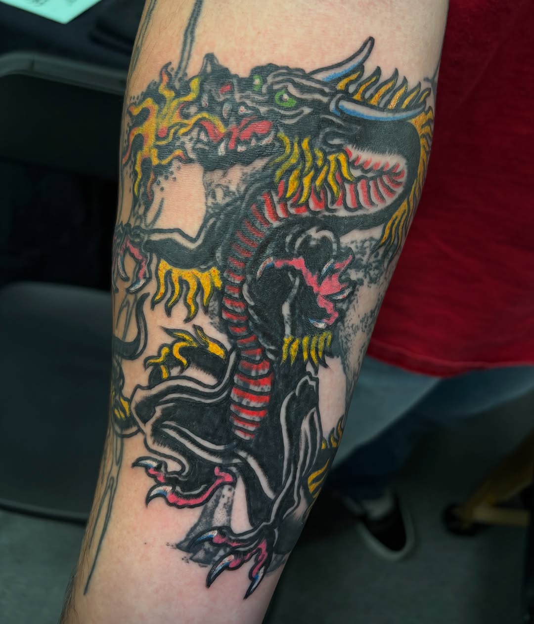 Tattoo by @gabieliatattoo — japanese_irezumi, american_traditional