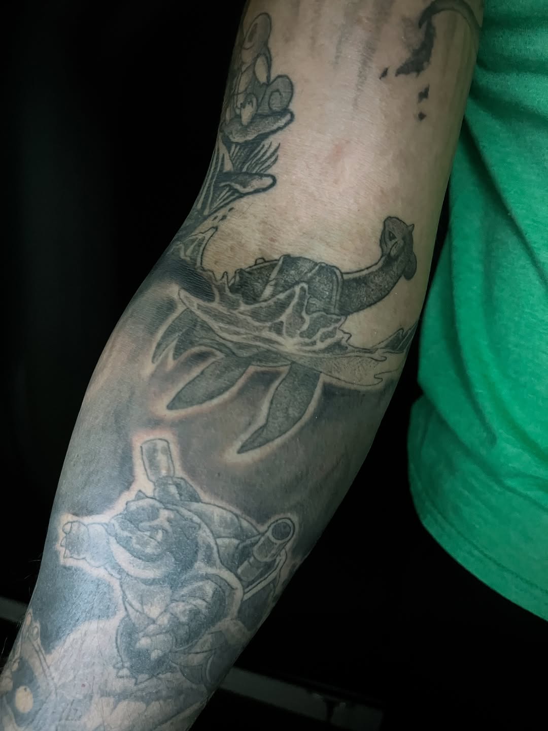 Tattoo by @maggieatattoo — black_and_grey, realism