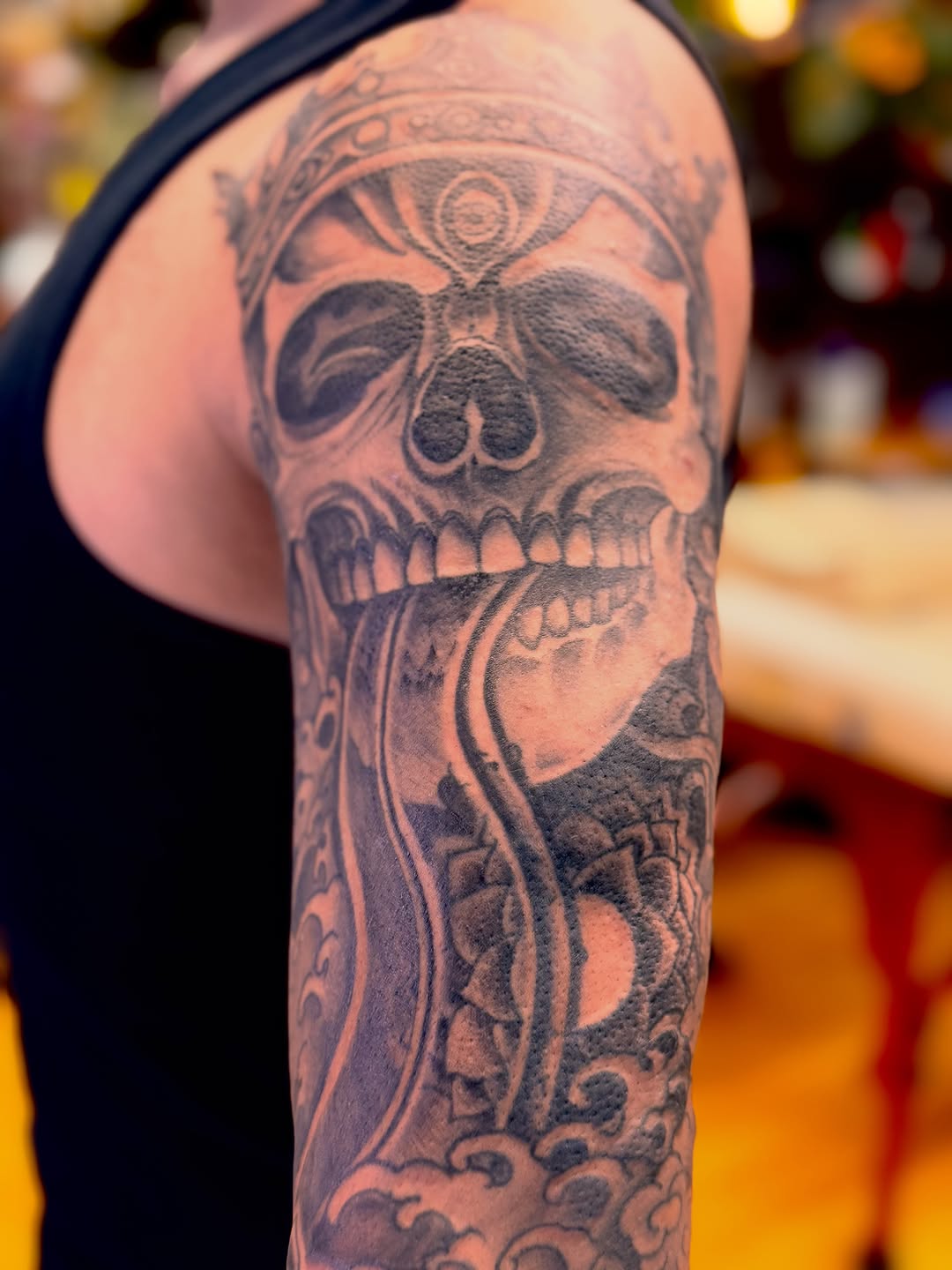 Tattoo by @brianhutflies — black_and_grey, realism