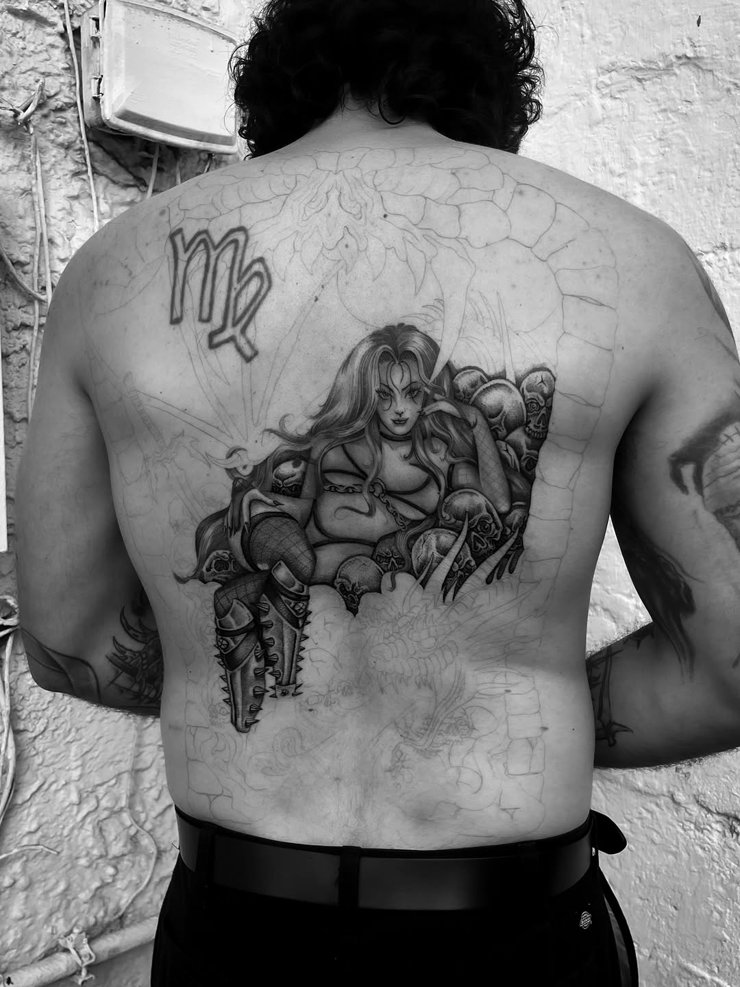Tattoo by @chriscalibur_ — dark_realism, black_and_grey