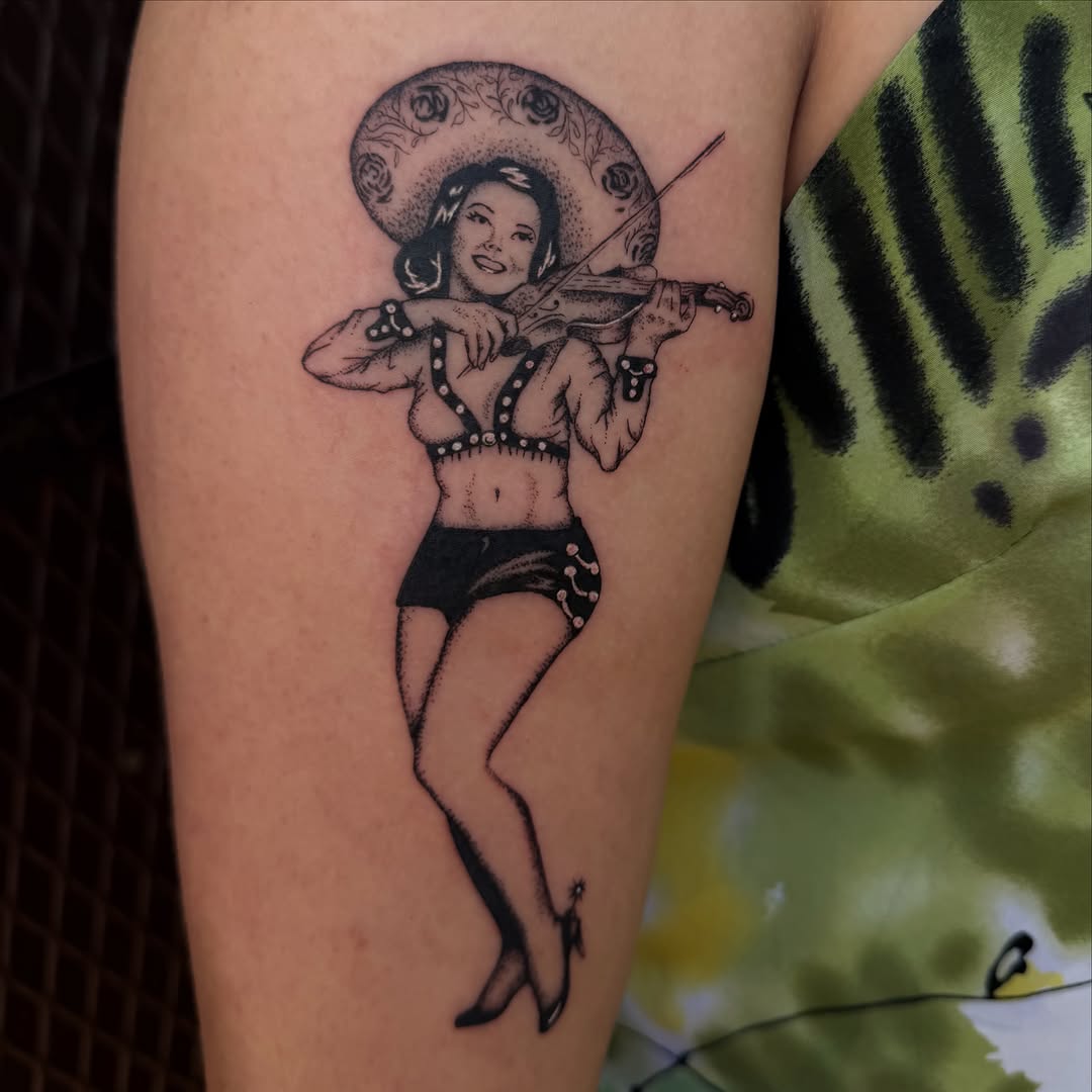 Tattoo by @thankyou4thetrust — black_and_grey, illustrative