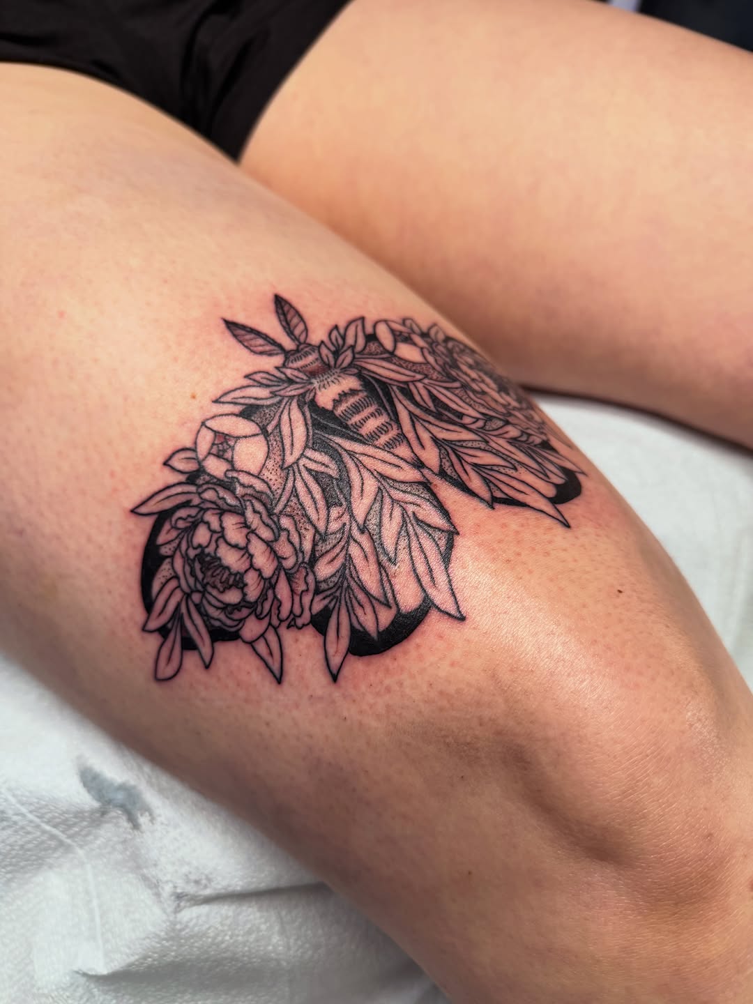 Tattoo by @flatrabbitstudio — illustrative, black_and_grey