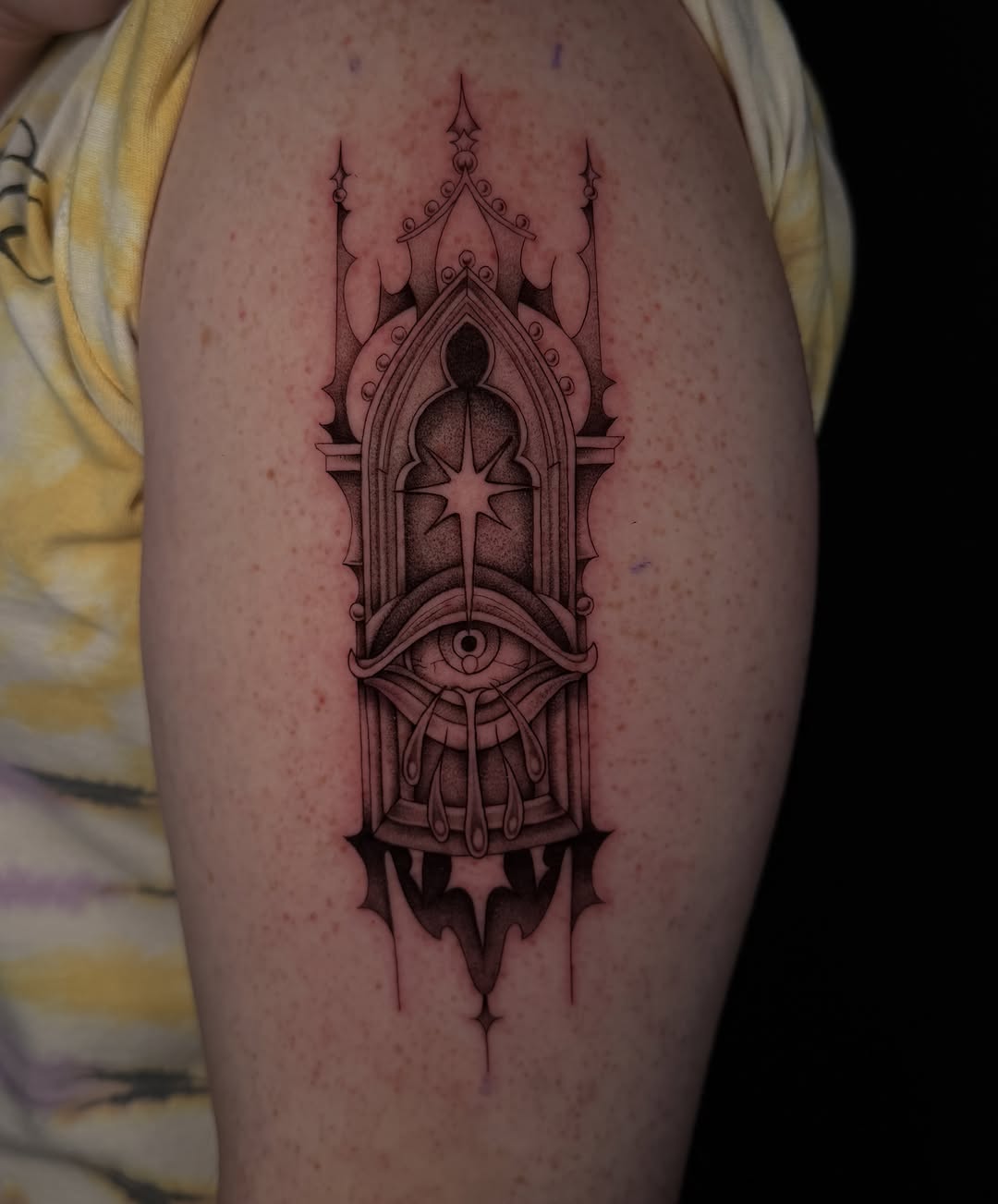 Tattoo by @mariannefriositattoo — black_and_grey