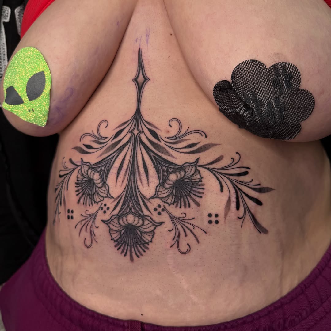 Tattoo by @tatsbychloe — illustrative, ornamental