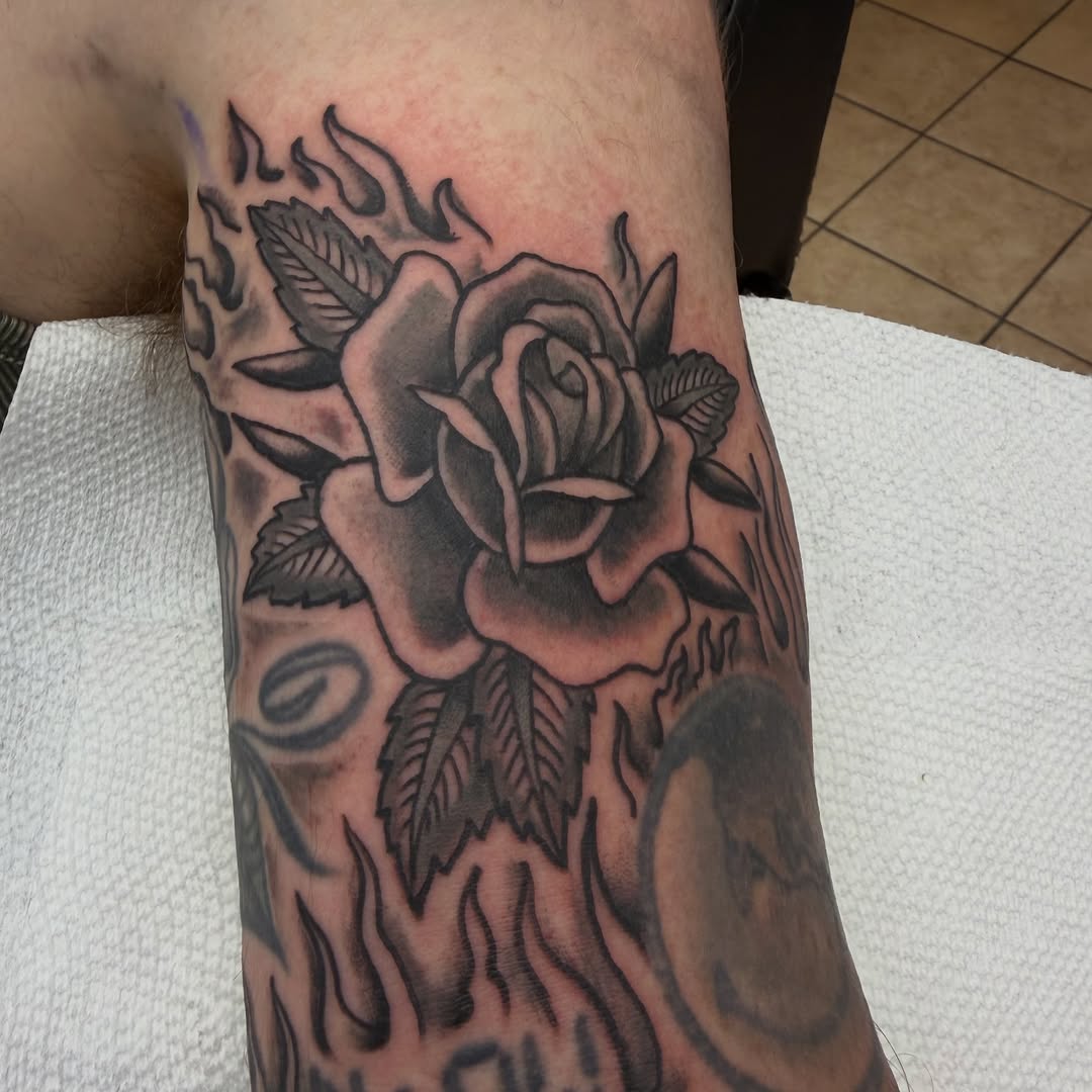 Tattoo by @s.hawtyseven — american_traditional, black_and_grey