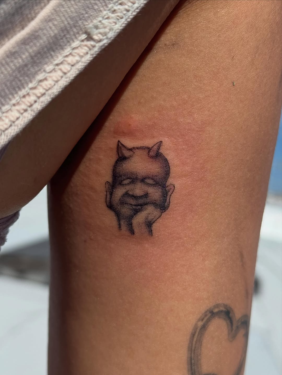 Tattoo by @mr.smiley___ — illustrative, black_and_grey