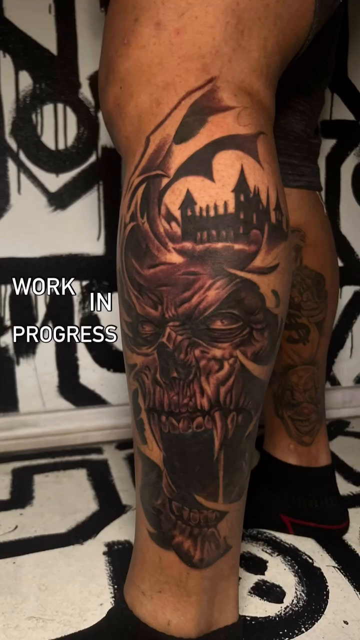 Tattoo by @demondrool โ dark_realism, black_and_grey