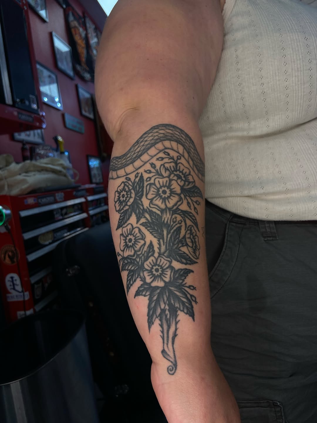 Tattoo by @ryansflashstash — illustrative, black_and_grey