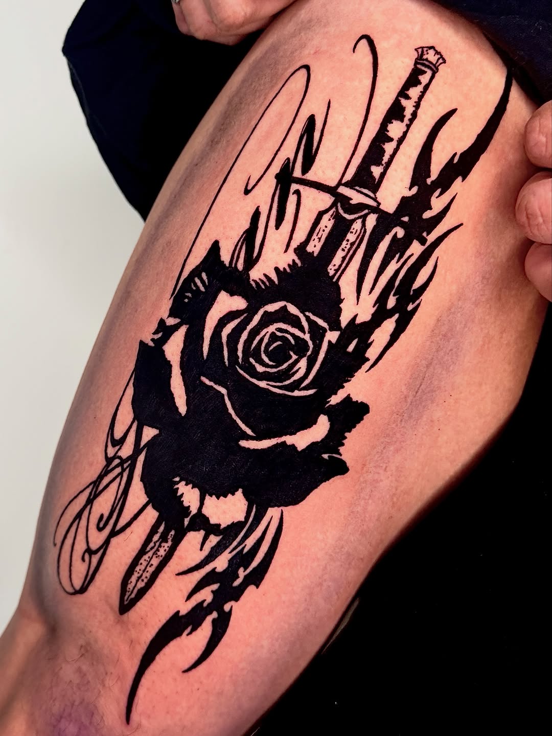 Tattoo by @newdullz_tattoo β blackwork, illustrative
